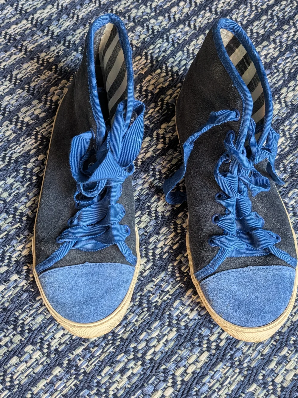 Kate Spade Lorna Navy Suede Women's High Tops Sneakers, Size 7